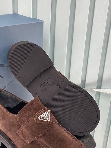 39 Beden kahverengi Renk Prada Loafer Süet Women Sneakers 36/40 Kadın Ayakkabı