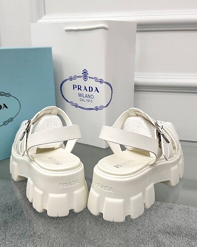 37 Beden beyaz Renk Prada Bayan Lux Sandalet 36 - 40 Arası