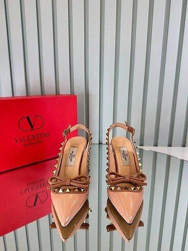 38 Beden ten rengi Renk Valentino Kadın Topuklu Ayakkabı 36 -40 Arası