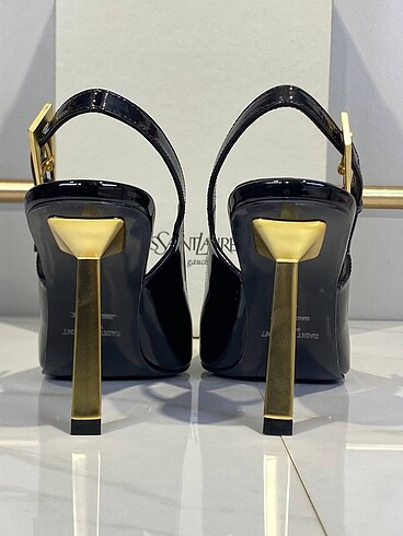 37 Beden siyah Renk YSL Topuklu Rugan Abiye Ayakkabı 37/41 Arası