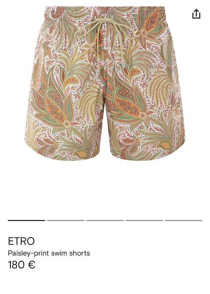 Etro Deniz Şortu S M XL XXL - Görsel 4