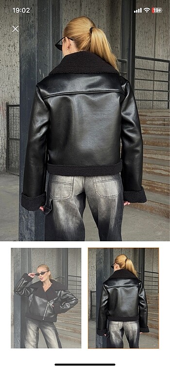 Siyah Deri Ceket - Görsel 2