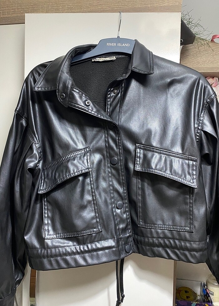 Siyah Deri Ceket - Görsel 3