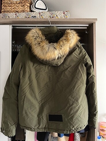 m Beden haki Renk bershka yesil mont