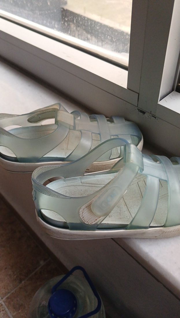 Bej Lastik Tokalı unisex Çocuk Sandalet - Görsel 4