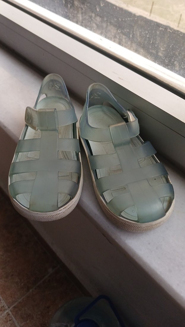 Bej Lastik Tokalı unisex Çocuk Sandalet - Görsel 2