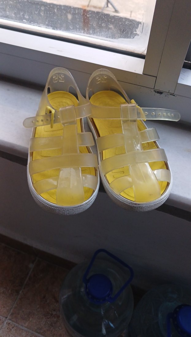 Sarı unisex Kauçuk Tokalı Terlik - Görsel 3