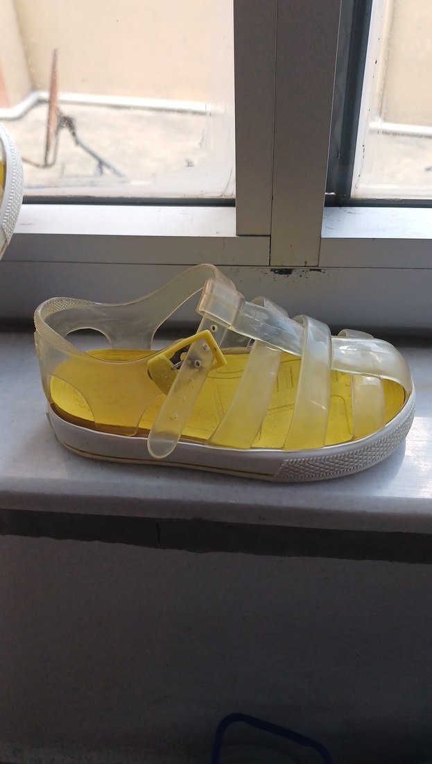 Sarı unisex Kauçuk Tokalı Terlik - Görsel 2