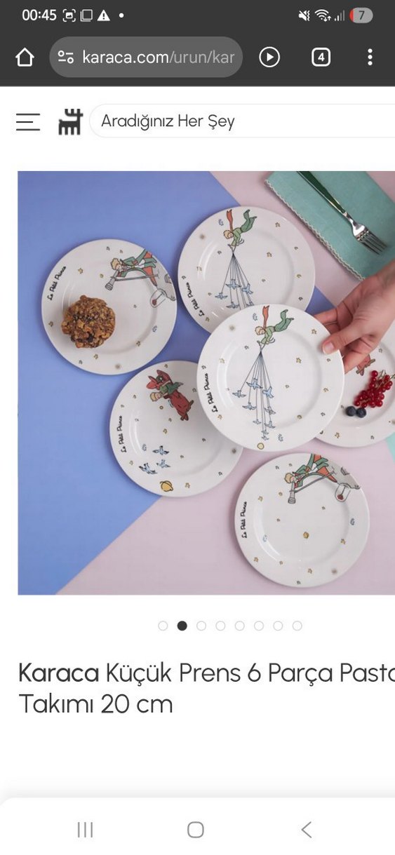 Karaca Küçük Prens Desenli 6'lı Tatlı Tabağı - Görsel 2