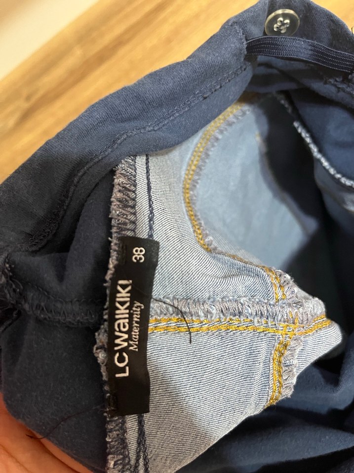 Koyu Mavi Hamile Kot Pantolon - Görsel 4