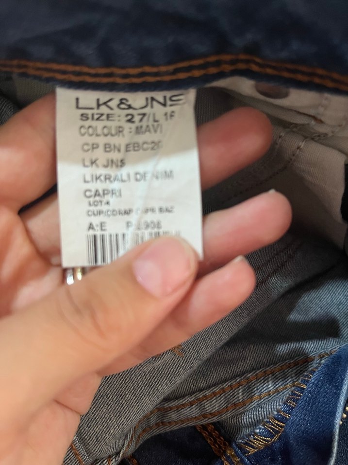 Kadın Mavi Mini Denim Jean - Görsel 4