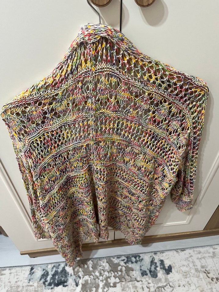 Bohem Çok Renkli Örgü Hırka - Görsel 2