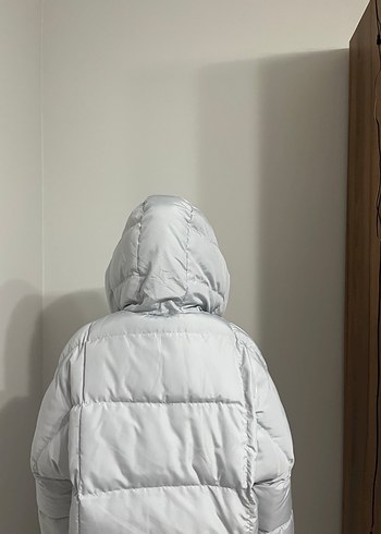 Gri Midi Kadın Kışlık Mont - Görsel 3