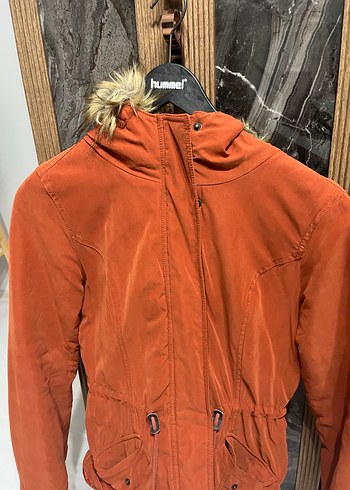 Kiremit Fermuarlı Kadın Mont - Görsel 3