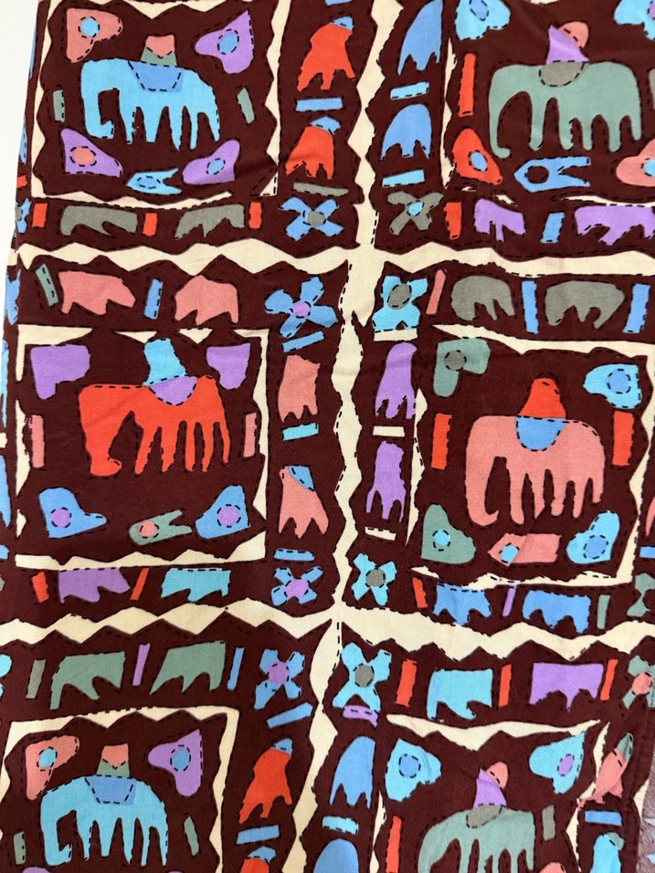 Bohem Çok Renkli Uzun Desenli Etek - Görsel 3