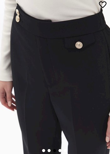 Siyah Yüksek Bel Carrot-Fit Pantolon - Görsel 3