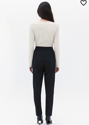 Siyah Yüksek Bel Carrot-Fit Pantolon - Görsel 4