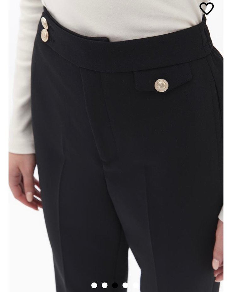 Siyah Yüksek Bel Carrot-Fit Pantolon - Görsel 3