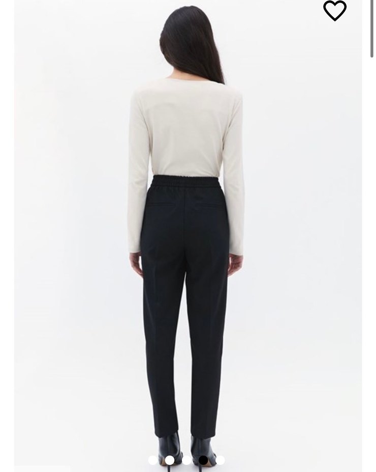 Siyah Yüksek Bel Carrot-Fit Pantolon - Görsel 4