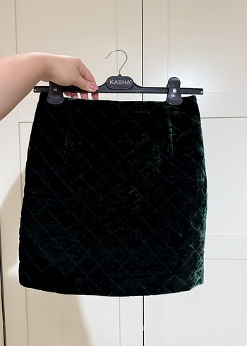 Kadın Kadife Mini Etek - Görsel 3