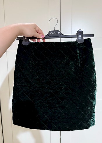 Kadın Kadife Mini Etek - Görsel 2