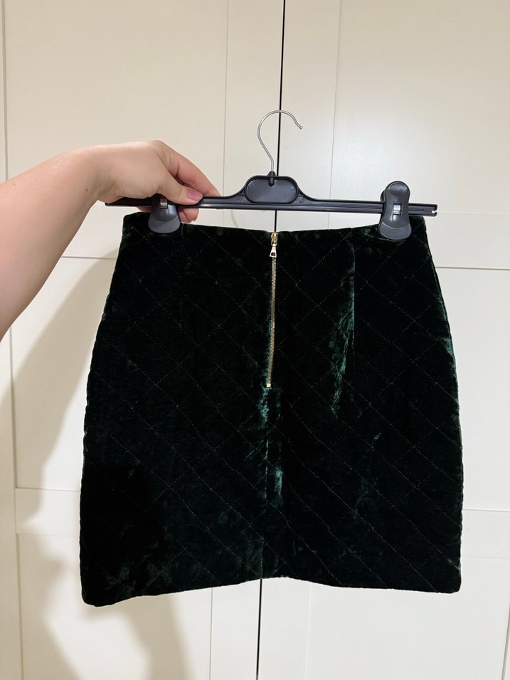 Kadın Kadife Mini Etek - Görsel 4