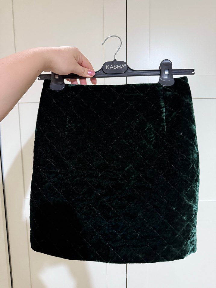 Kadın Kadife Mini Etek - Görsel 2