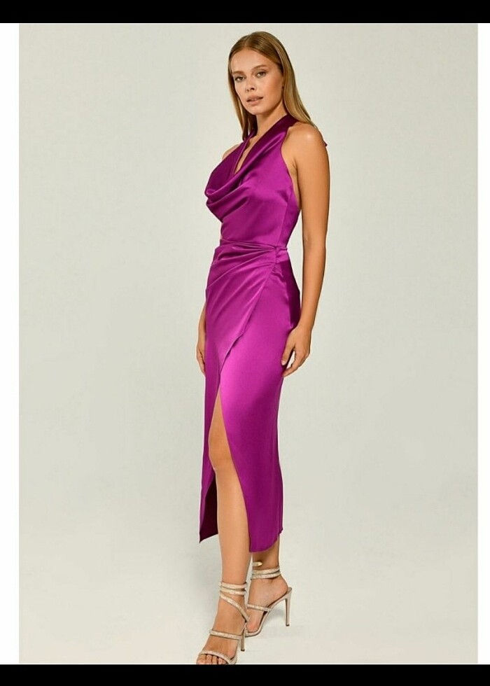 Eflatun Abiye- Özel gün elbise - Görsel 3