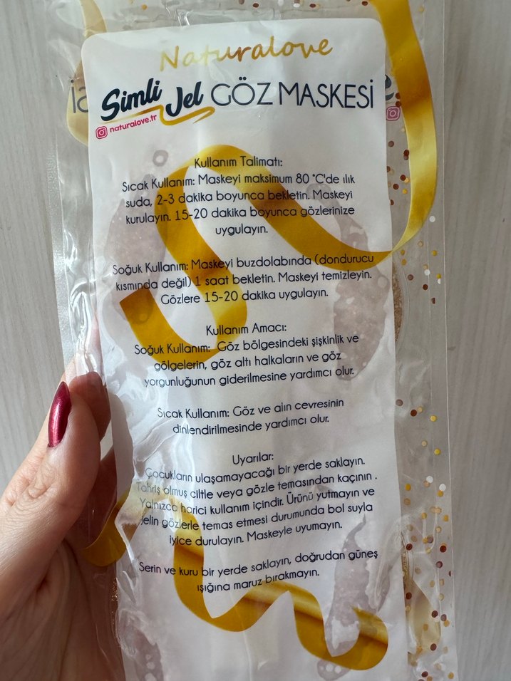 Simli Jel Göz Maskesi - Görsel 2