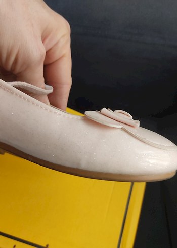 Kız Çocuk Pembe Fiyonklu Babet Ayakkabı - Görsel 4