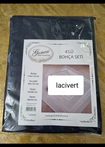 Beden GONCA 4 LÜ BOHÇA TAKIMI LACİVERT