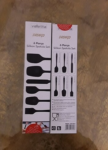 VALLETTA SILIKONLU 6 LI SPATULA SIYAH SET