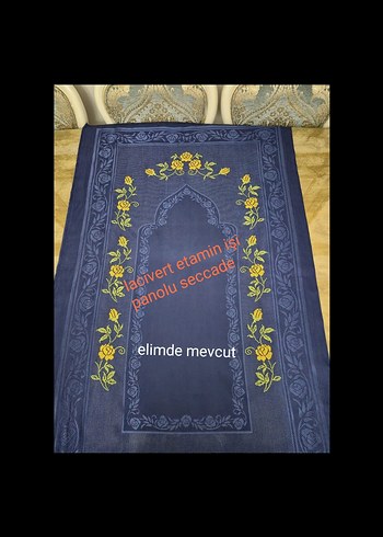 ETAMİN İŞİ PANOLU LACİVERT SECCADE