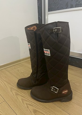 Harley Davidson Kadın Koyu Kahve Nubuk Çizme - Görsel 6