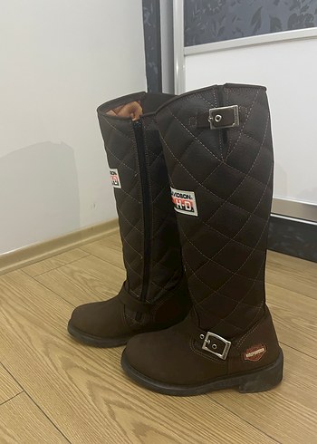 Harley Davidson Kadın Koyu Kahve Nubuk Çizme - Görsel 7