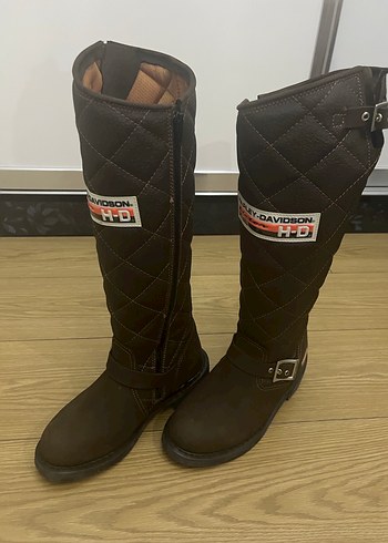 Harley Davidson Kadın Koyu Kahve Nubuk Çizme - Görsel 4