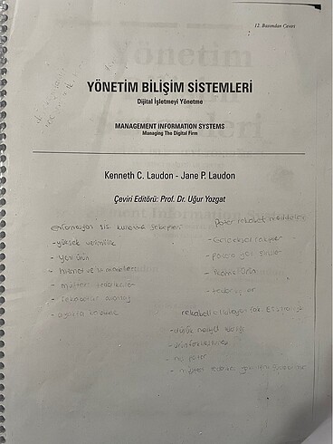 Yönetim Bilişim Sistemleri Kenneth C. Laudon,Jane P. Laudon