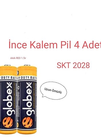 İnce Kalem Pil 4 adet