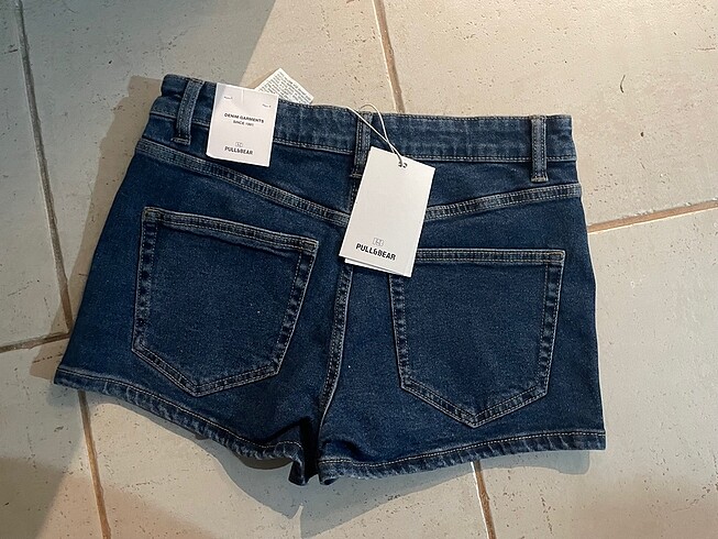 Pull and Bear Pull & Bear Kruvaze Denim Şort Etek