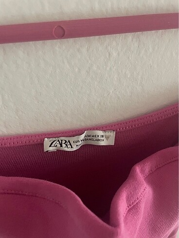 Zara Zara Pembe Straplez Elbise
