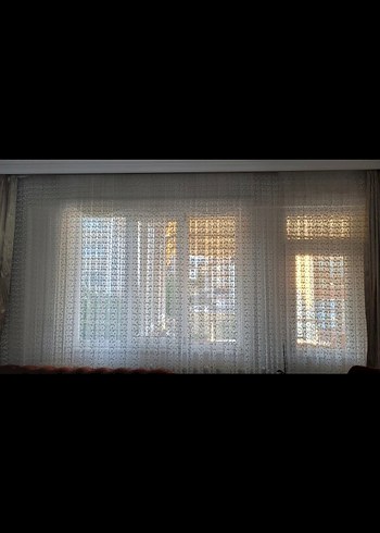 Kırık Beyaz Tül Perde 4.18 en 2.60 boy sık pileli - Görsel 4