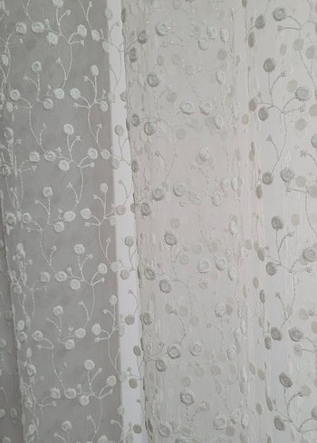 Kırık Beyaz Tül Perde 4.18 en 2.60 boy sık pileli - Görsel 2