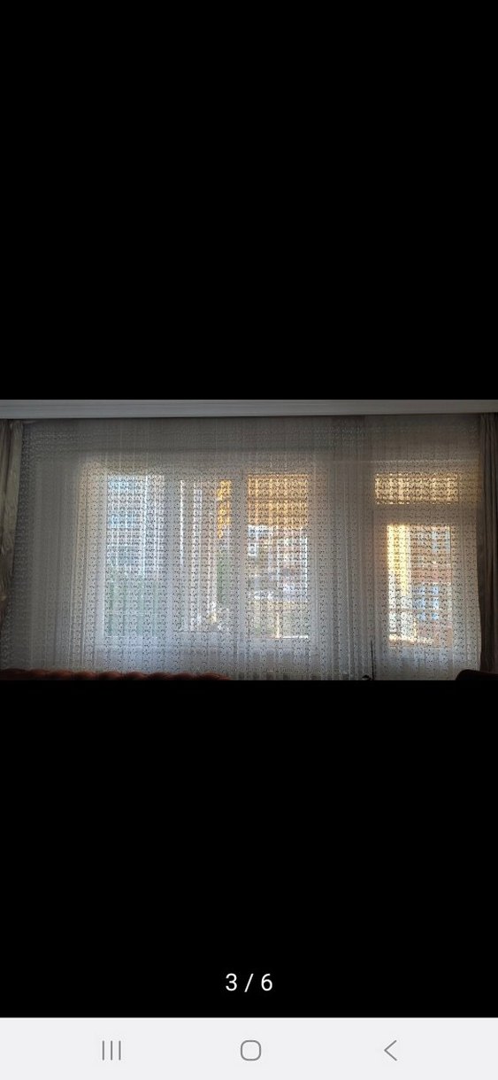 Kırık Beyaz Tül Perde 4.18 en 2.60 boy sık pileli - Görsel 4