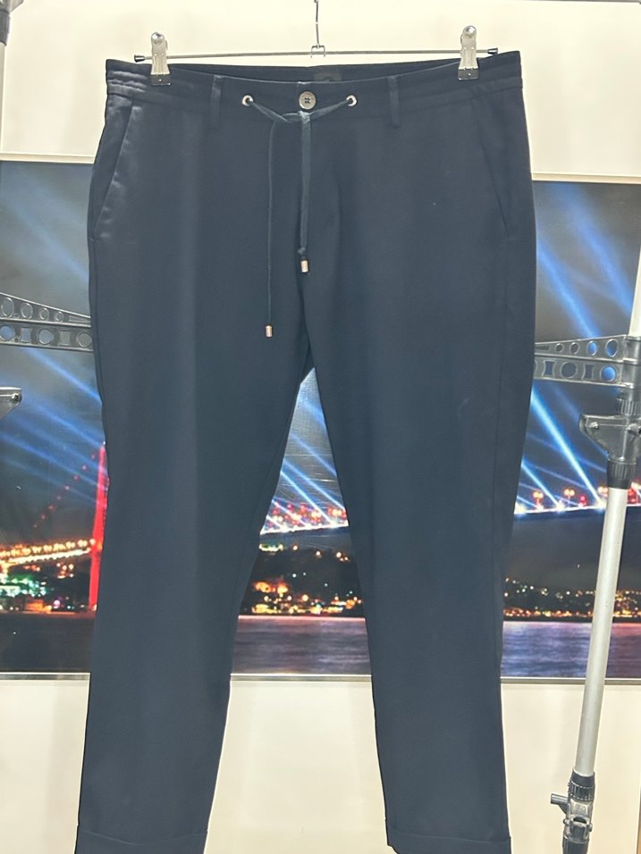 Network Que Lacivert Erkek Kemerli Street Wear Pantolon - Görsel 3