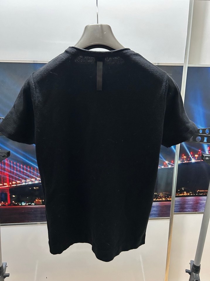 Network Que Fermuarlı Siyah Kısa Kollu Erkek Triko Tişört - Görsel 4