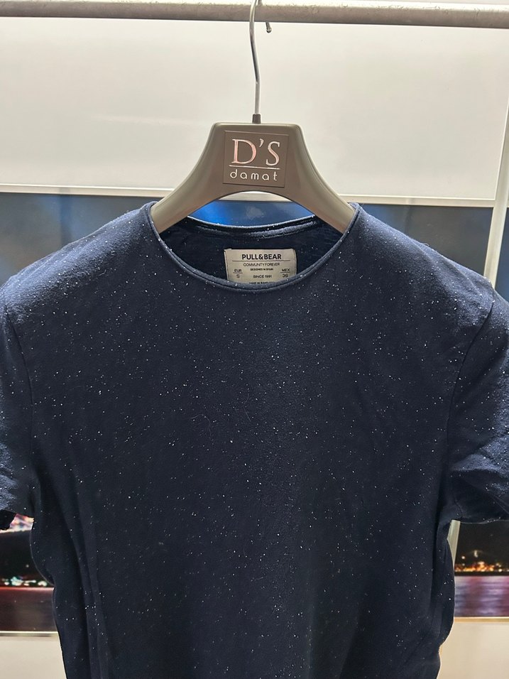 Pull&Bear Lacivert  Erkek Tişört - Görsel 2