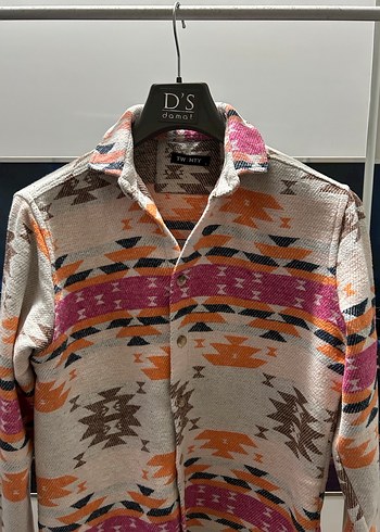 Renkli Bohem Desenli Uzun Kollu Gömlek - Görsel 3