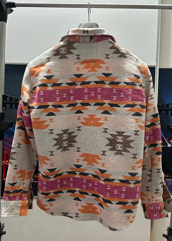 Renkli Bohem Desenli Uzun Kollu Gömlek - Görsel 4