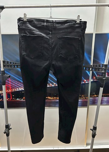 Avva Erkek Siyah Slim Fit Denim Pantolon - Görsel 4