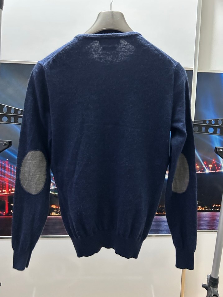 Mango Lacivert Erkek Triko Bisiklet Yaka Kazak - Görsel 3